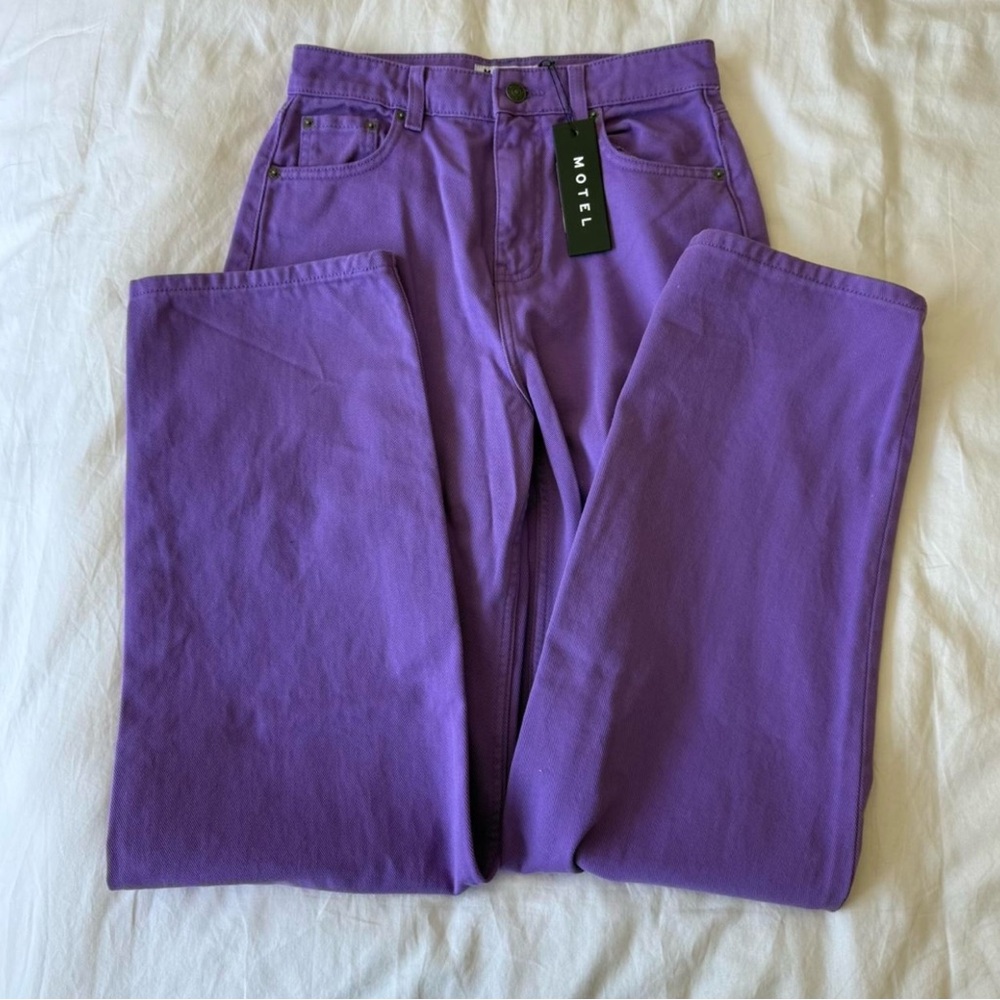 Motel Rocks Purple Denim Jeans. Size 4. Never worn with tags.